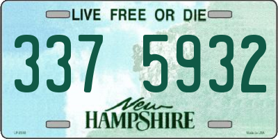NH license plate 3375932