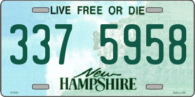 NH license plate 3375958