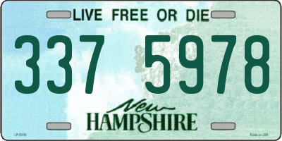 NH license plate 3375978
