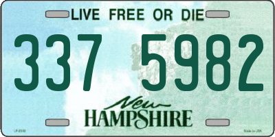 NH license plate 3375982