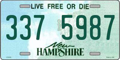 NH license plate 3375987