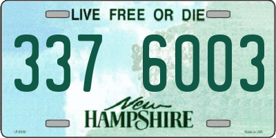NH license plate 3376003