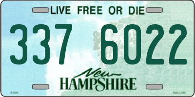 NH license plate 3376022