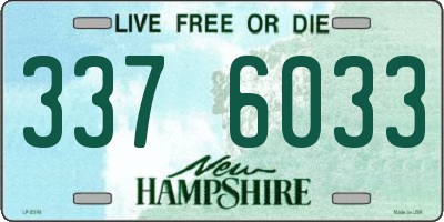 NH license plate 3376033