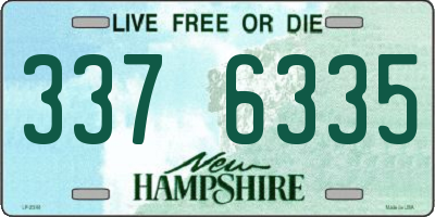 NH license plate 3376335