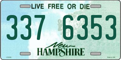 NH license plate 3376353