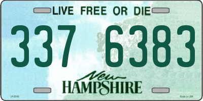 NH license plate 3376383