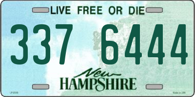 NH license plate 3376444