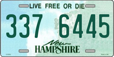 NH license plate 3376445