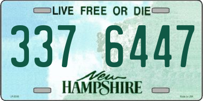 NH license plate 3376447