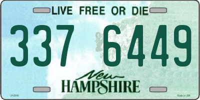 NH license plate 3376449