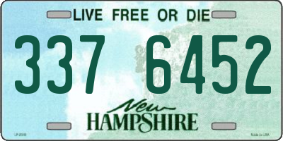 NH license plate 3376452