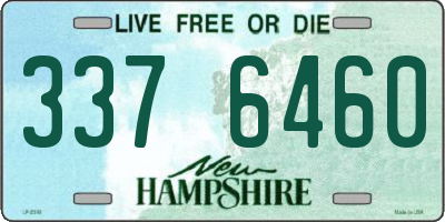 NH license plate 3376460