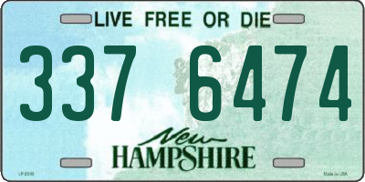NH license plate 3376474