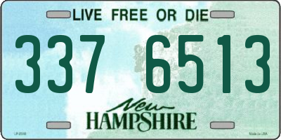 NH license plate 3376513