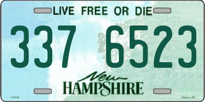 NH license plate 3376523