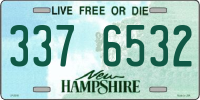 NH license plate 3376532