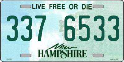 NH license plate 3376533
