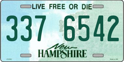 NH license plate 3376542