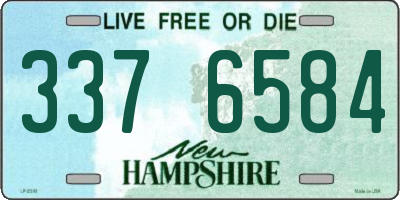 NH license plate 3376584