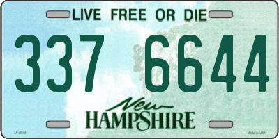 NH license plate 3376644