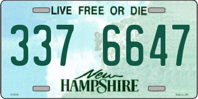 NH license plate 3376647