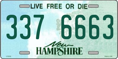 NH license plate 3376663