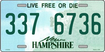 NH license plate 3376736