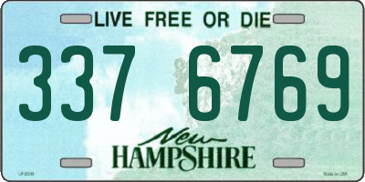 NH license plate 3376769