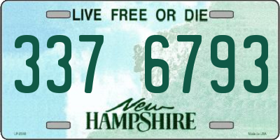 NH license plate 3376793