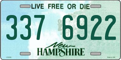 NH license plate 3376922
