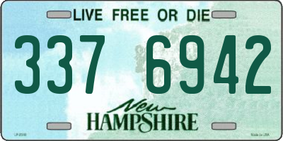 NH license plate 3376942
