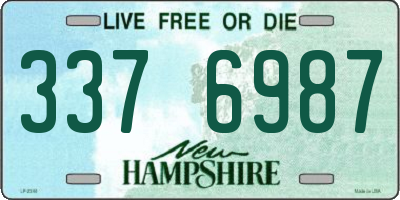 NH license plate 3376987