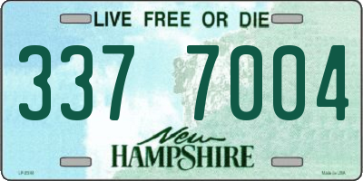 NH license plate 3377004