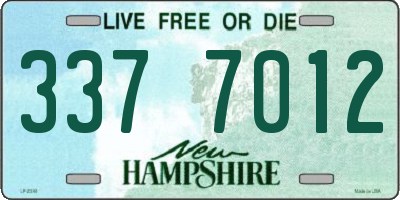 NH license plate 3377012