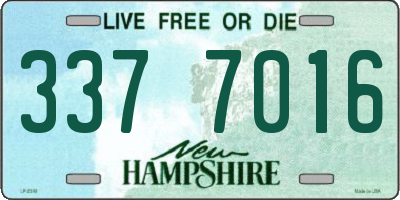 NH license plate 3377016