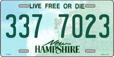 NH license plate 3377023
