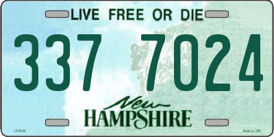 NH license plate 3377024