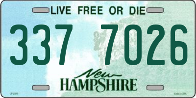 NH license plate 3377026