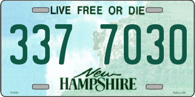 NH license plate 3377030