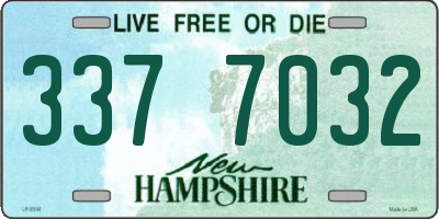 NH license plate 3377032