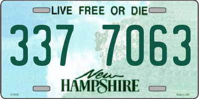 NH license plate 3377063