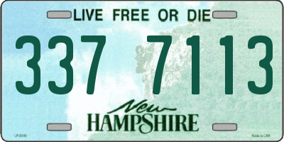 NH license plate 3377113