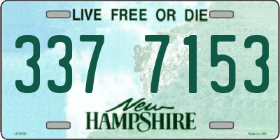 NH license plate 3377153