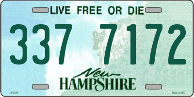 NH license plate 3377172