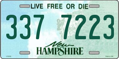 NH license plate 3377223
