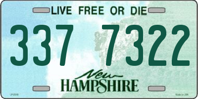 NH license plate 3377322