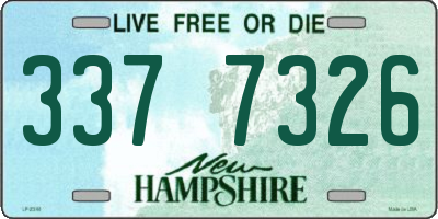 NH license plate 3377326