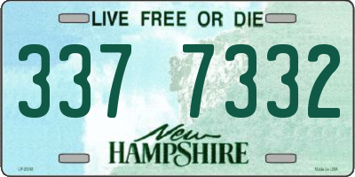 NH license plate 3377332