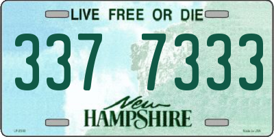NH license plate 3377333